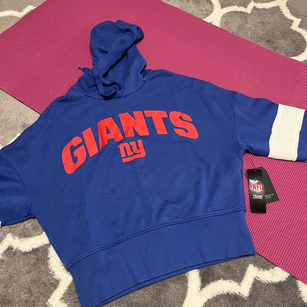 New Era Royal Blue Hoodie with Orange Giants Logo